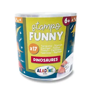 Zestaw stempli Aladine Stampo Funny Dinosauři, 17 szt.